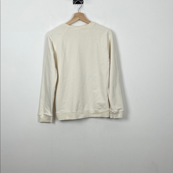 Hanna Andersson Women's XS Cream 'Loved' Graphic Long Sleeve Pullover Sweatshirt - Picture 4 of 8